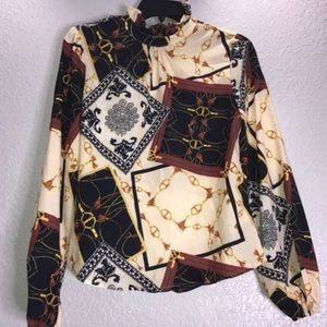 Elegant Vintage Frilled Neck Long Sleeves Blouse